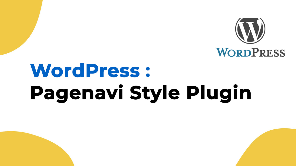 Wordpress Pagenavi Style Plugin