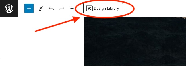 design library button