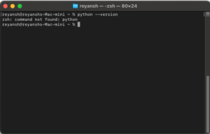 [Solved] Zsh: Command Not Found: Python - Nilesh Shiragave
