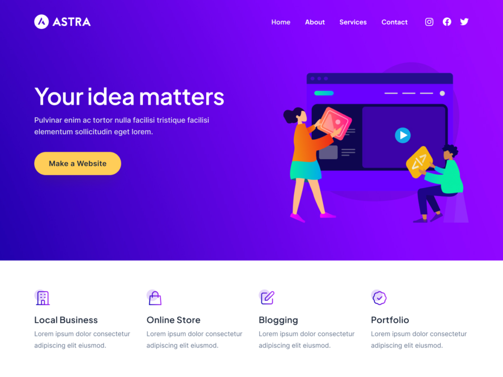 astra WordPress theme