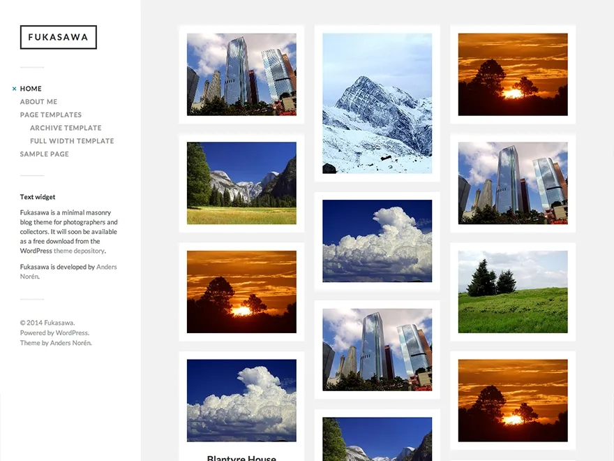fukasawa wordpress theme